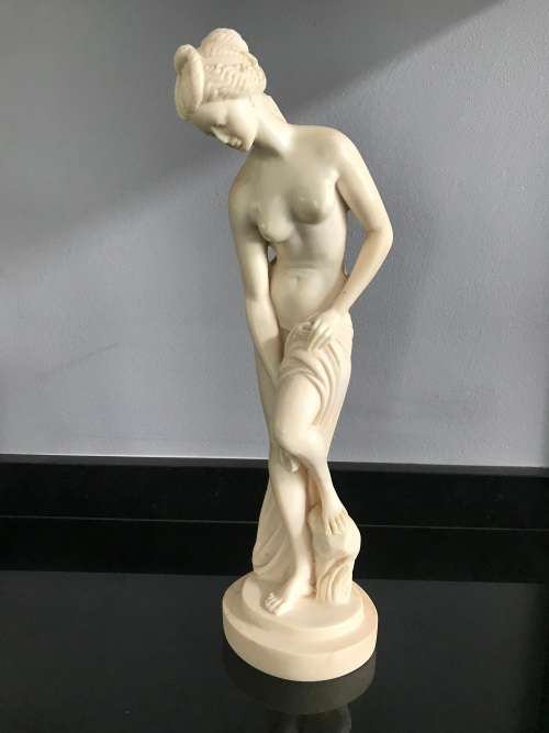 `HELEN of TROY` GREEK NUDE BEIGE CERAMIC FIGURINE!!! LARGE 33.5CM