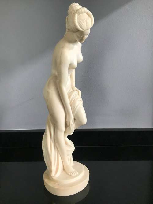 `HELEN of TROY` GREEK NUDE BEIGE CERAMIC FIGURINE!!! LARGE 33.5CM