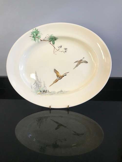 `RARE` VINTAGE 1930`s ROYAL DOULTON (THE COPPICE D5803) LARGE OVAL SERVING PLATE - 33CM