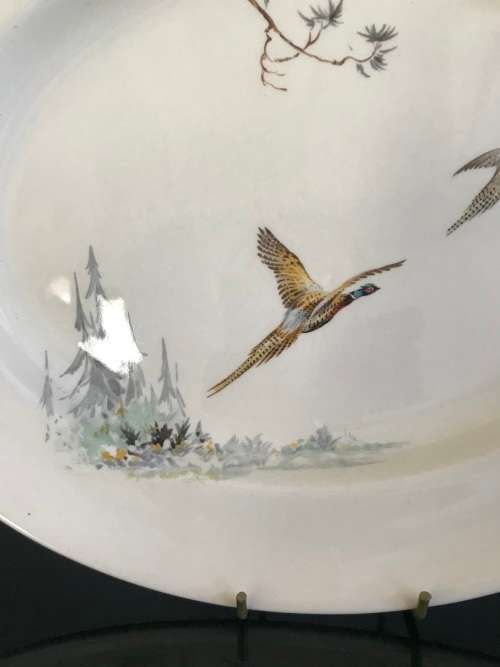 `RARE` VINTAGE 1930`s ROYAL DOULTON (THE COPPICE D5803) LARGE OVAL SERVING PLATE - 33CM