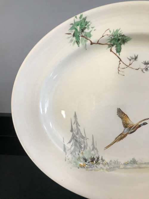 `RARE` VINTAGE 1930`s ROYAL DOULTON (THE COPPICE D5803) LARGE OVAL SERVING PLATE - 33CM