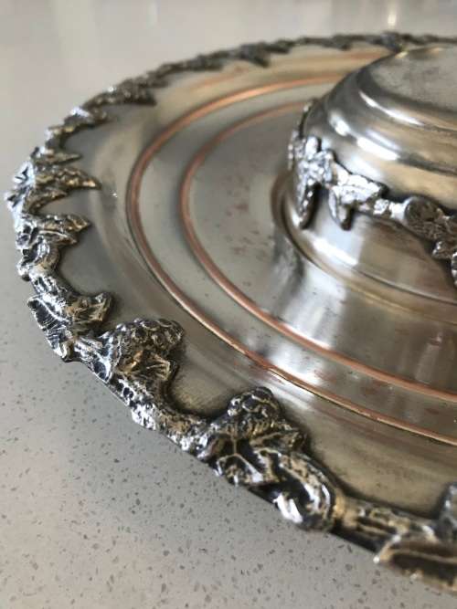 VINTAGE!! SERANCO-SP.ONC LARGE SNACK PLATTER WITH CHEESE DISH - MAGNIFICENT DETAILED!!!