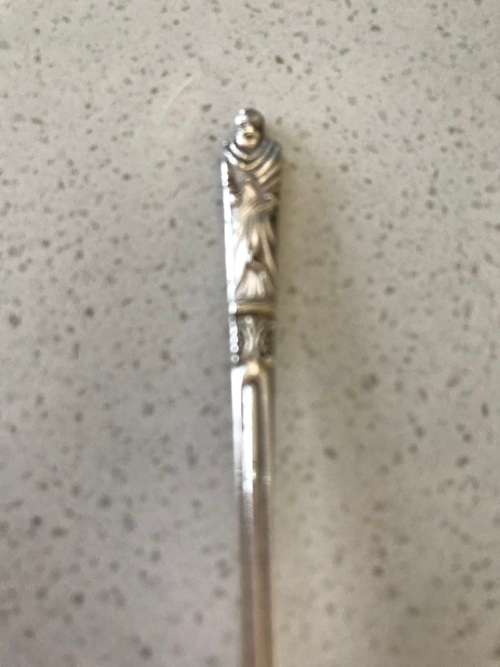 `ANTIQUE` BOXED SET OF 6 EPNS APOSTLE TEASPOONS - MADE IN ENGLAND - 1920s