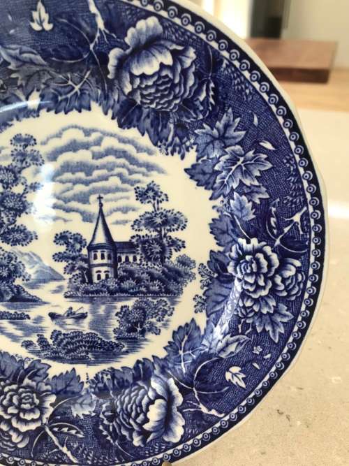 REPLACEMENT/COLLECTORS ITEM - ARABIA FINLAND BLUE AND WHITE PORCELAIN BREAD AND BUTTER/SIDE PLATE