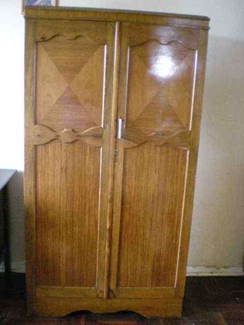 Burmese Teak Art Deco Wardrobe