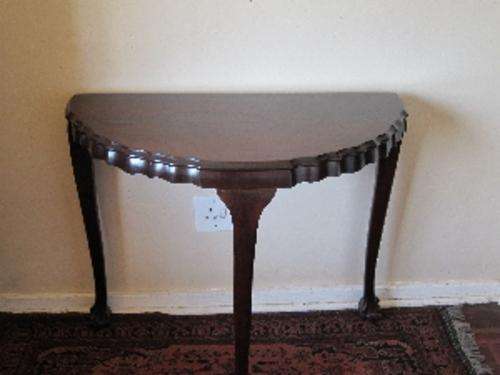 Stunning Imbuia  Ball and Claw Half Moon Table