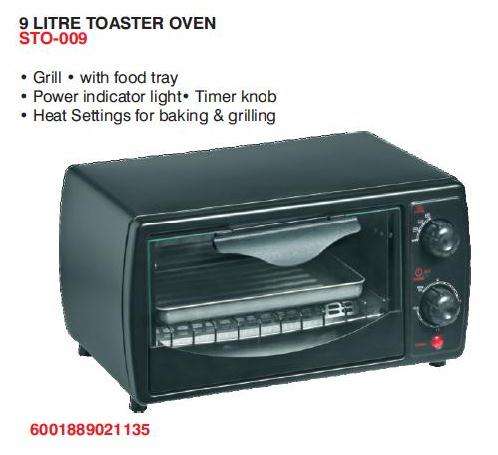 Sunbeam *** 9 LITRE TOASTER OVEN *** Grill with food tray *** Power indicator light * Timer knob