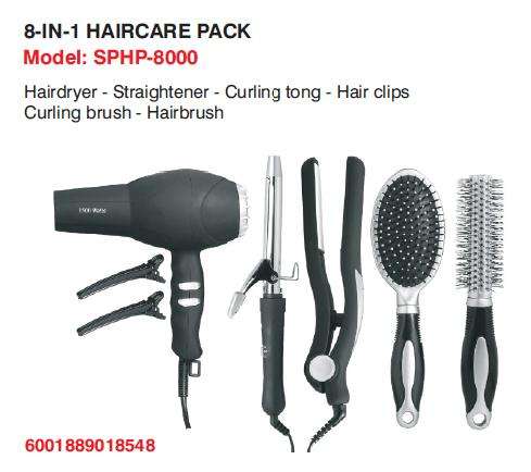 Sunbeam *** 8-in1 Haircare Pack ** Hairdryer, straightener, curling tong, etc