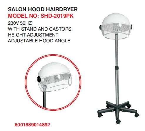 Sunbeam *** Salon Hood Hairdryer with Stand & Castors *** Hood Angle & Height Adjustments
