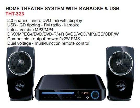Telefunken *** Home Theatre System *** 2.0 CH DVD Player *** USB, CD Ripping, FM Radio, Karaoke
