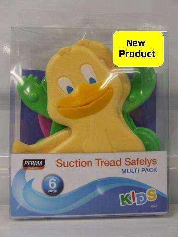 BABY *** Suction Tread Safelys Multipack *** 6 Pack *** Make Bath Time Safe & Fun