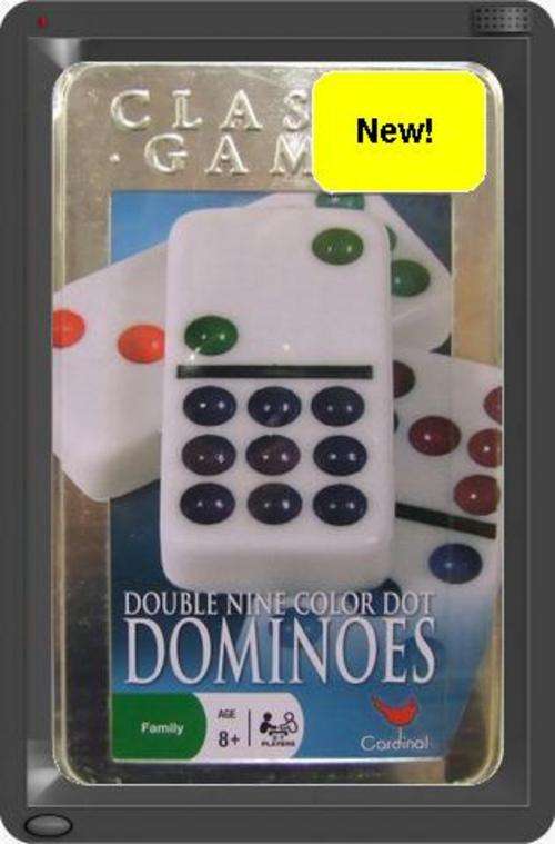 CLASSIC GAME *** Dominoes *** Double Nine Colour Dot *** Ages 8+ *** 2-7 Players