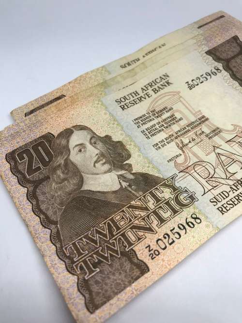 Vintage South African TWENTY RAND Bank Notes