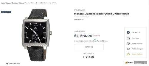 AMAZING Diamond TAG HEUER Monaco