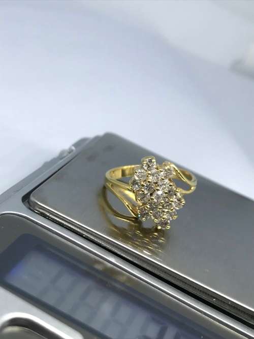LARGE Diamond Cluster Ring