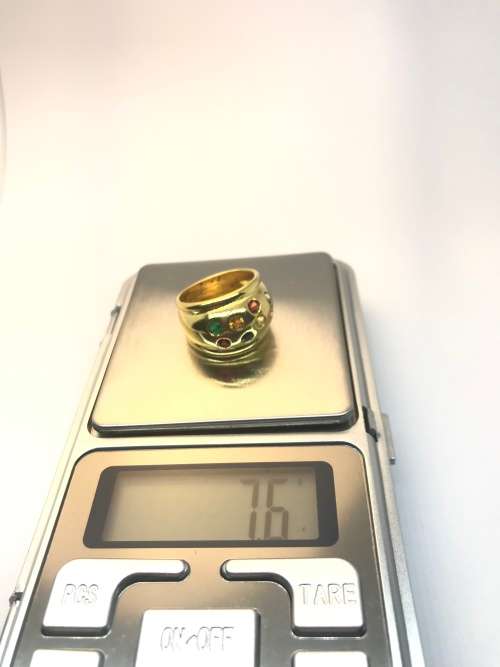 SOLID Gold Sapphire Infinite Ring