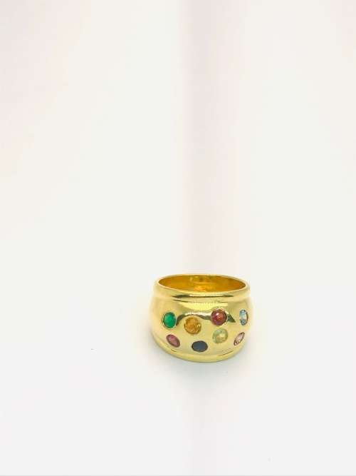 SOLID Gold Sapphire Infinite Ring