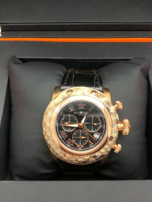 *GLAM ROCK MIAMI CHRONOGRAPH SNAKESKIN* BID  R1 BIDS