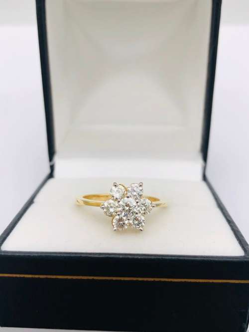 *1.15CT VS DIAMOND CLUSTER RING* H-J COLOR