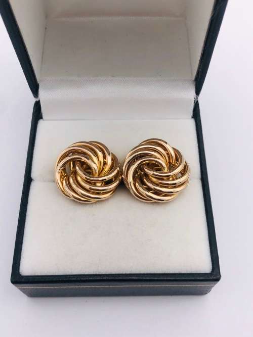 *SOLID GOLD SCROLLWORK EARRINGS* R1 BIDS!