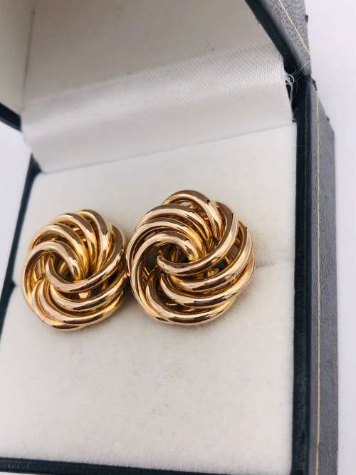 *SOLID GOLD SCROLLWORK EARRINGS* R1 BIDS!