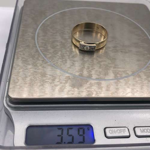 *0.15CT TRINITY MENS RING* HEAVY GOLD!