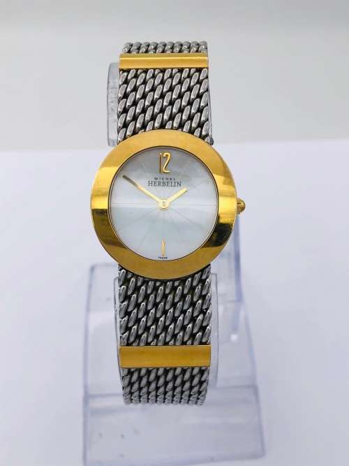 *MICHEL HERBELIN LADIES TWO-TONE WATCH* R1 BIDS