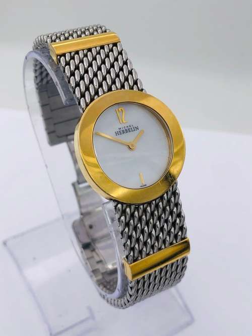 *MICHEL HERBELIN LADIES TWO-TONE WATCH* R1 BIDS