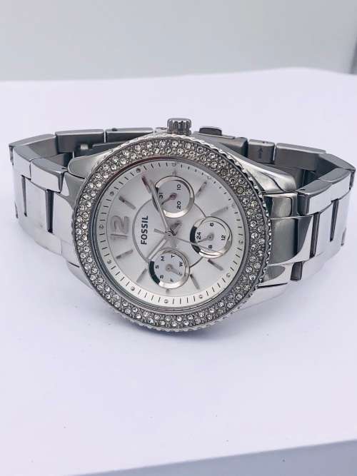 *FOSSIL LADIES DIAMANTE CHRONOGRAPH* WITH BOX!