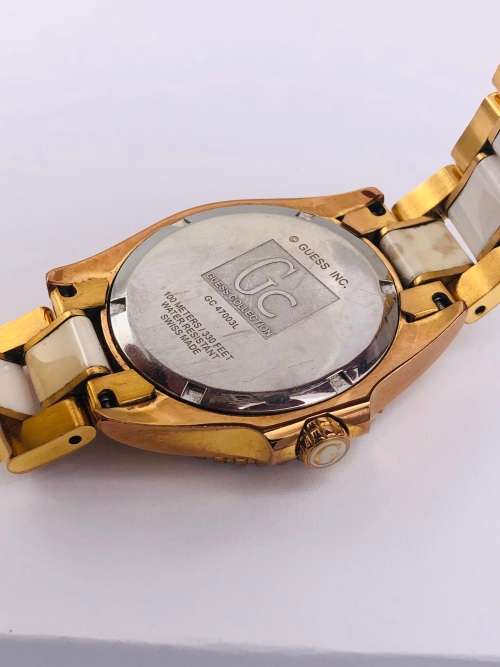 *GUESS COLLECTION ROSE GOLD LADIES WATCH* CERAMIC & STEEL!