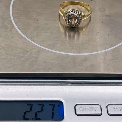 *9CT YELLOW GOLD TOURMALINE & DIAMOND RING* BEAUTIFUL!