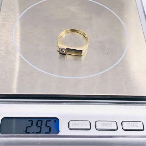 *9CT GOLD VS DIAMOND MENS RING* (0.008CT DIAMOND!)