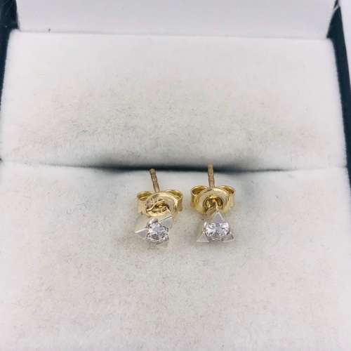 *PLATINUM DIAMOND STUD EARRINGS* R1 BIDS!