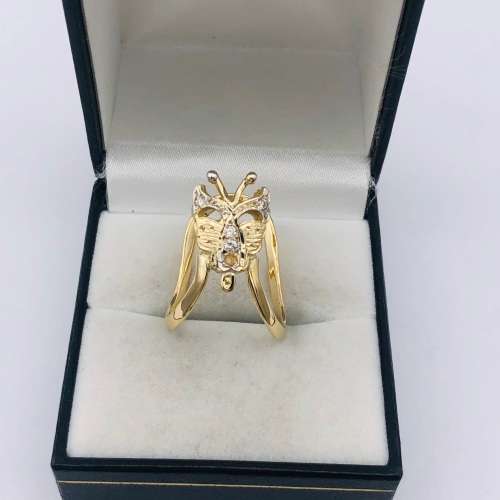 *BEAUTIFUL BUTTERFLY DIAMOND RING* R1 BIDS