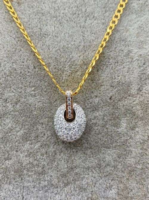 *1.10CT DIAMOND PAVE PENDANT* 18CT ROSE GOLD!