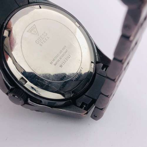 *GUESS BLACK STEEL LADIES CHRONOGRAPH* R1 BIDS!