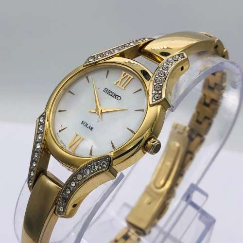 *SEIKO SOLAR LADIES GOLD WATCH* R1 BIDS