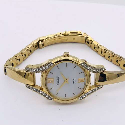 *SEIKO SOLAR LADIES GOLD WATCH* R1 BIDS