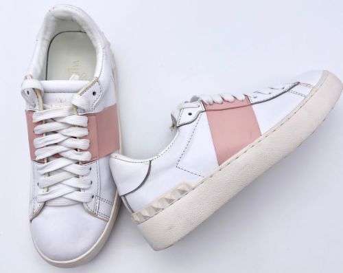 *VALENTINO GARAVANI LADIES PINK & WHITE SNEAKERS* R1 BIDS!
