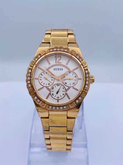 *GUESS LADIES ROSE GOLD  CHRONOGRAPH* R1 BIDS!
