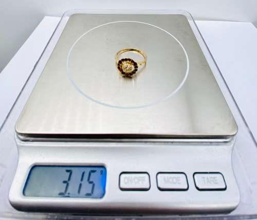 *18CT GOLD RUBY & DIAMOND CYLINDER RING* R1 BIDS