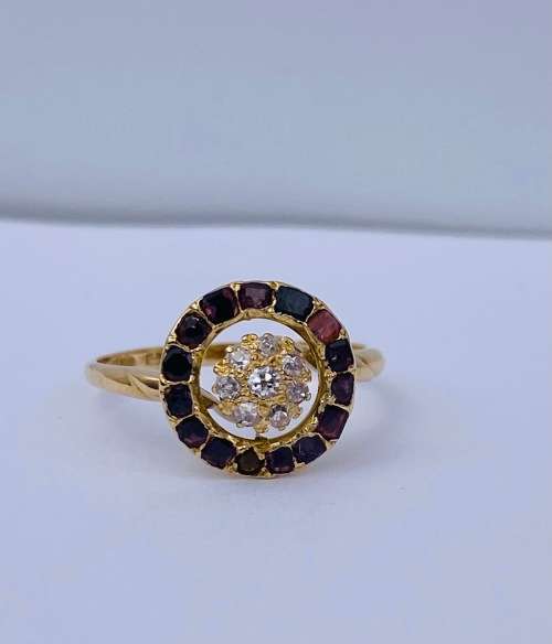 *18CT GOLD RUBY & DIAMOND CYLINDER RING* R1 BIDS