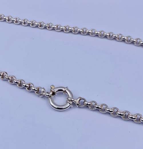 *SOLID SILVER THICK BELCHER NECKLACE* R1 BIDS!