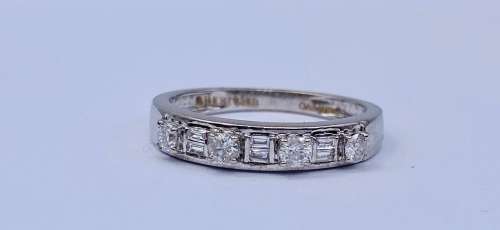 *0.56 WHITE GOLD MULTIDIAMOND ETERNITY RING* R1 BIDS!