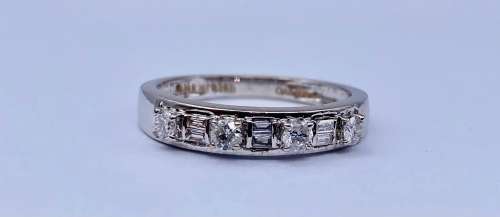 *0.56 WHITE GOLD MULTIDIAMOND ETERNITY RING* R1 BIDS!