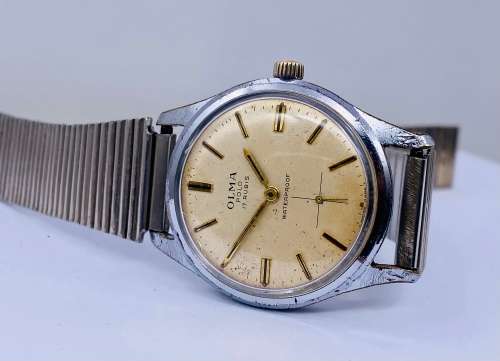 *OLMA POLO 17 RUBIS MENS SWISS WATCH* R1 BIDS!!!