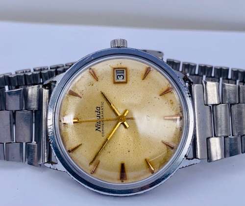 *NIVADA COMPENSAMATIC 17 JEWELS MENS DATE WATCH* R1 BIDS!