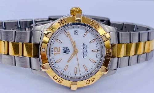 *TAG HEUER AQUARACER Mother Of Pearl LUXURY LADIES WATCH* R1 BIDS!