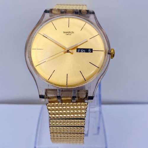 *SWATCH GOLD MENS DRESS WATCH* R1 BIDS!