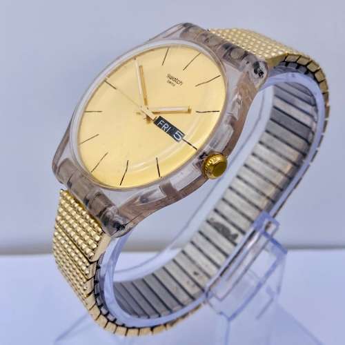 *SWATCH GOLD MENS DRESS WATCH* R1 BIDS!